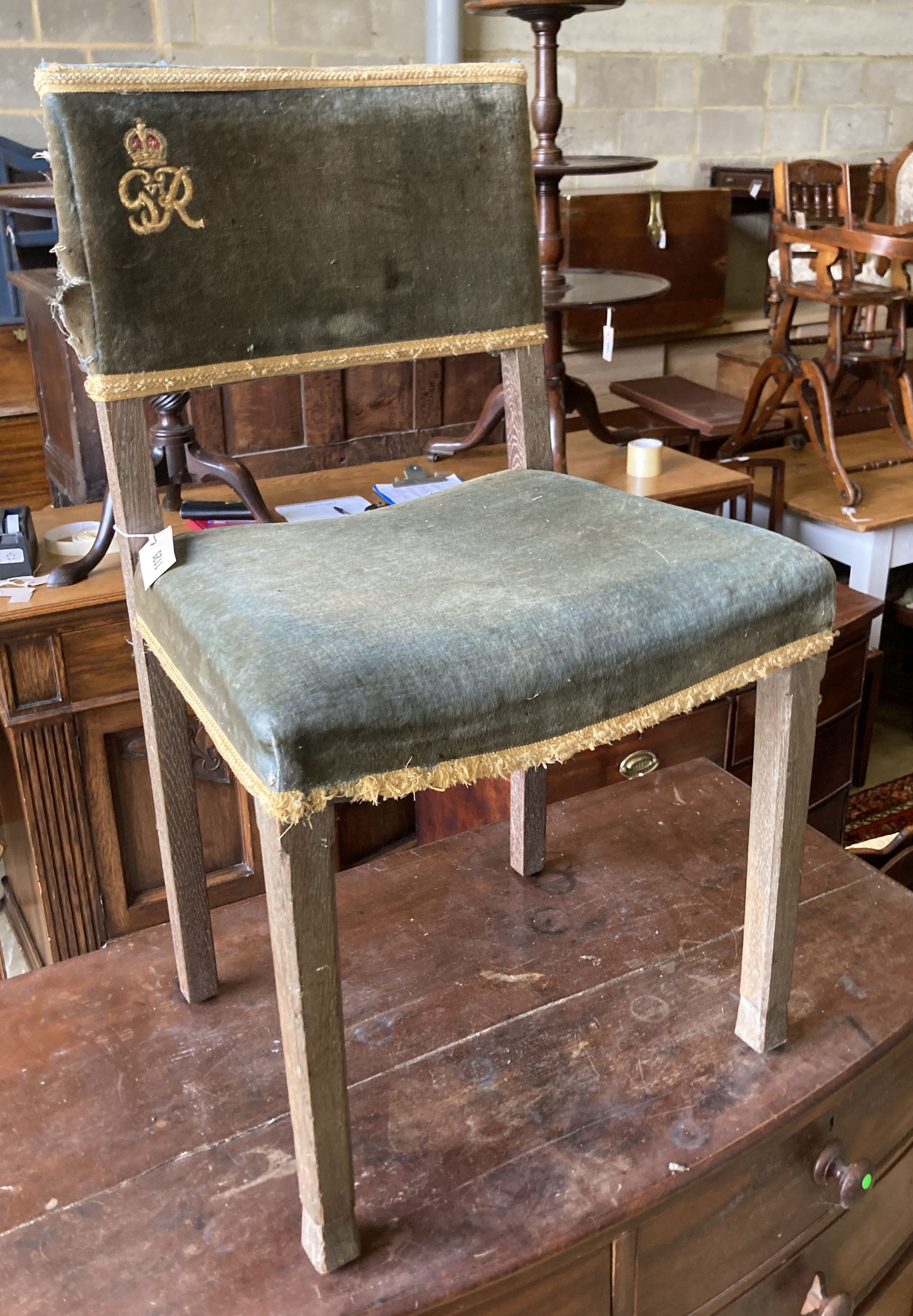 A George VI Coronation chair